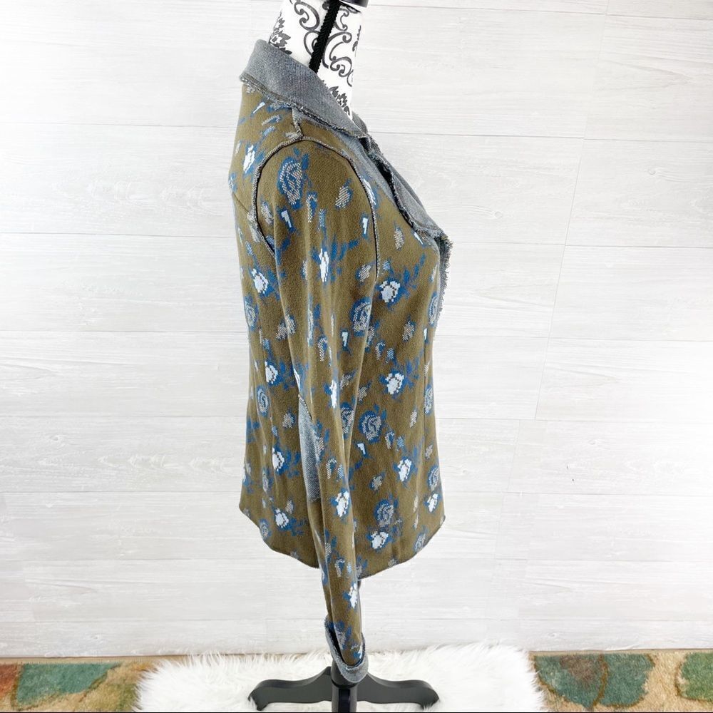 Anthropologie HWR Monogram Rose Jacquard Jacket - Picture 5 of 9